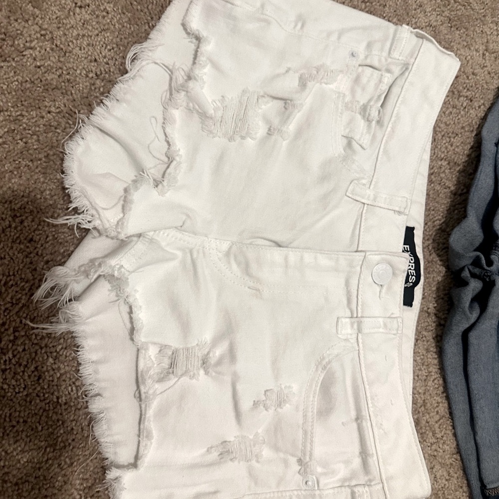 2 Express White Jean Shorts